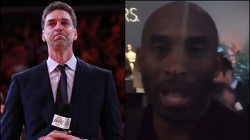 Gasol se emociona al ver el vídeo de Kobe