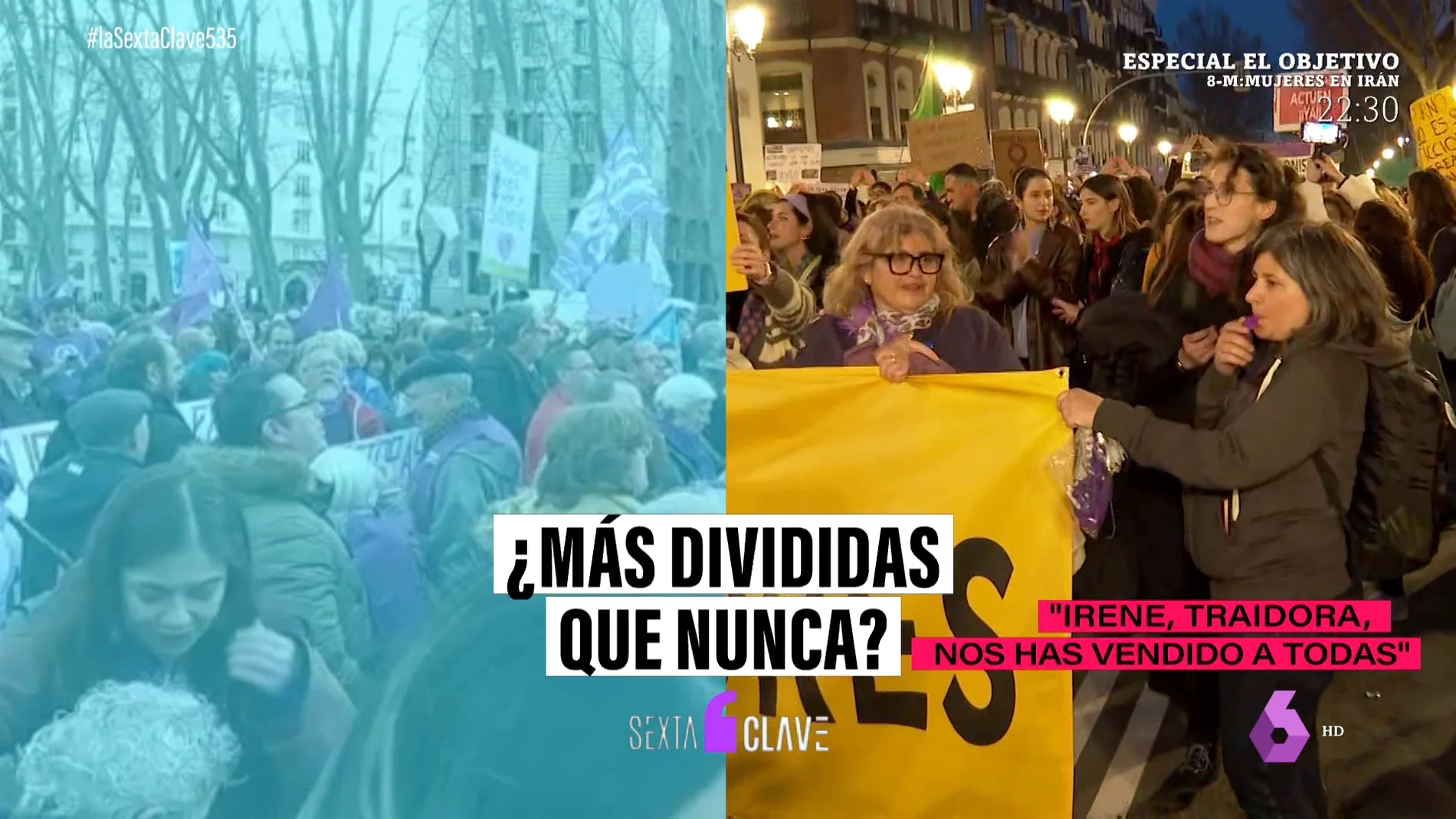 Un 8M dividido: los mensajes a favor y en contra de Montero y las políticas de Igualdad