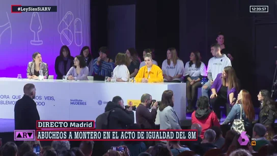 Irene Montero responde a los abucheos Irene Montero responde a los abucheos