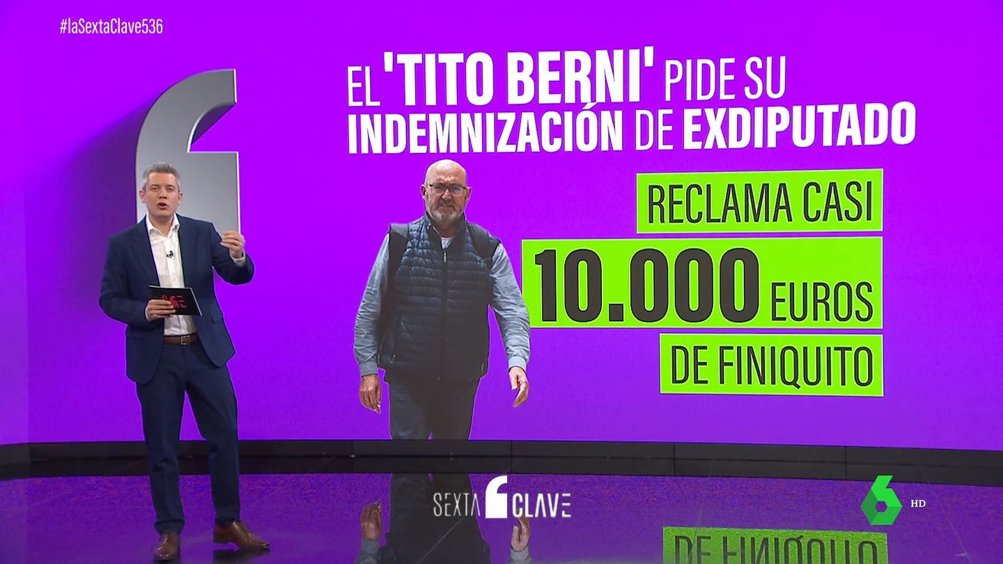 'Tito Berni' cobrará una indemnización de casi 10.000 euros como exdiputado, pero no es el único 'Tito Berni' cobrará una indemnización de casi 10.000 euros como exdiputado, pero no es el único