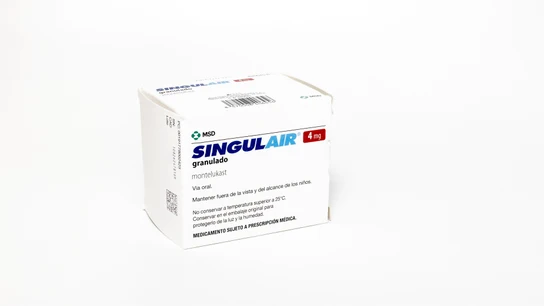 Singulair 4 mg granulado, con montelukast como principio activo (archivo) Singulair 4 mg granulado, con montelukast como principio activo (archivo)