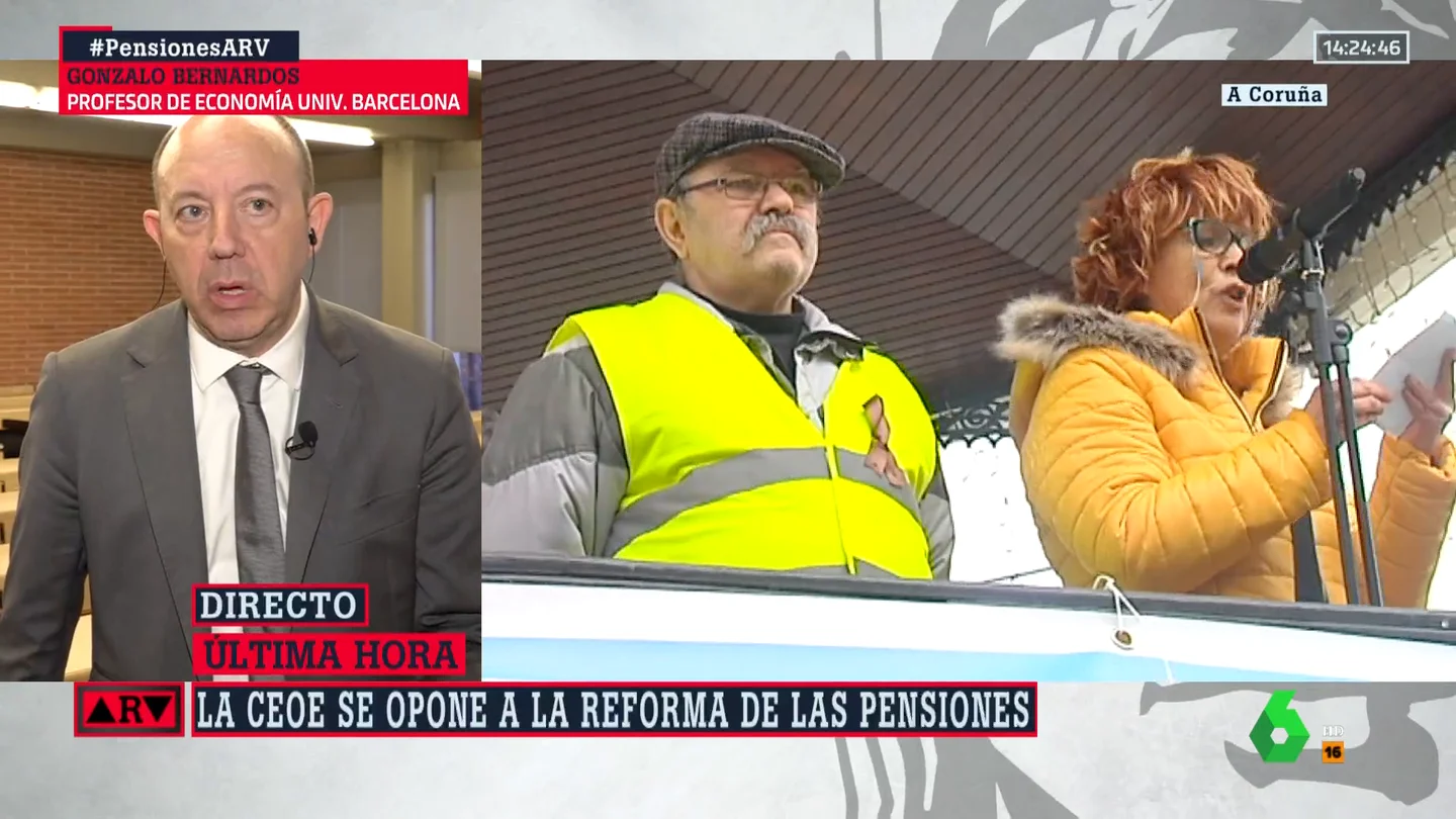Gonzalo Bernardos llama "hipócrita" a la patronal por su oposición a la reforma de las pensiones: "No les gusta porque van a pagar más" Gonzalo Bernardos llama "hipócrita" a la patronal por su oposición a la reforma de las pensiones: "No les gusta porque van a pagar más"