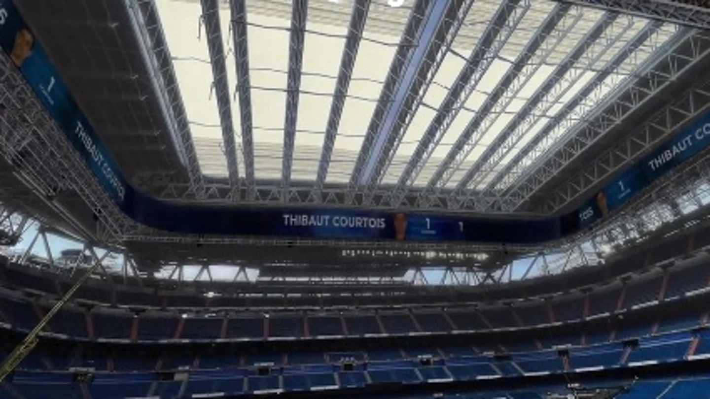 El videomarcador del Santiago Bernabéu El videomarcador del Santiago Bernabéu