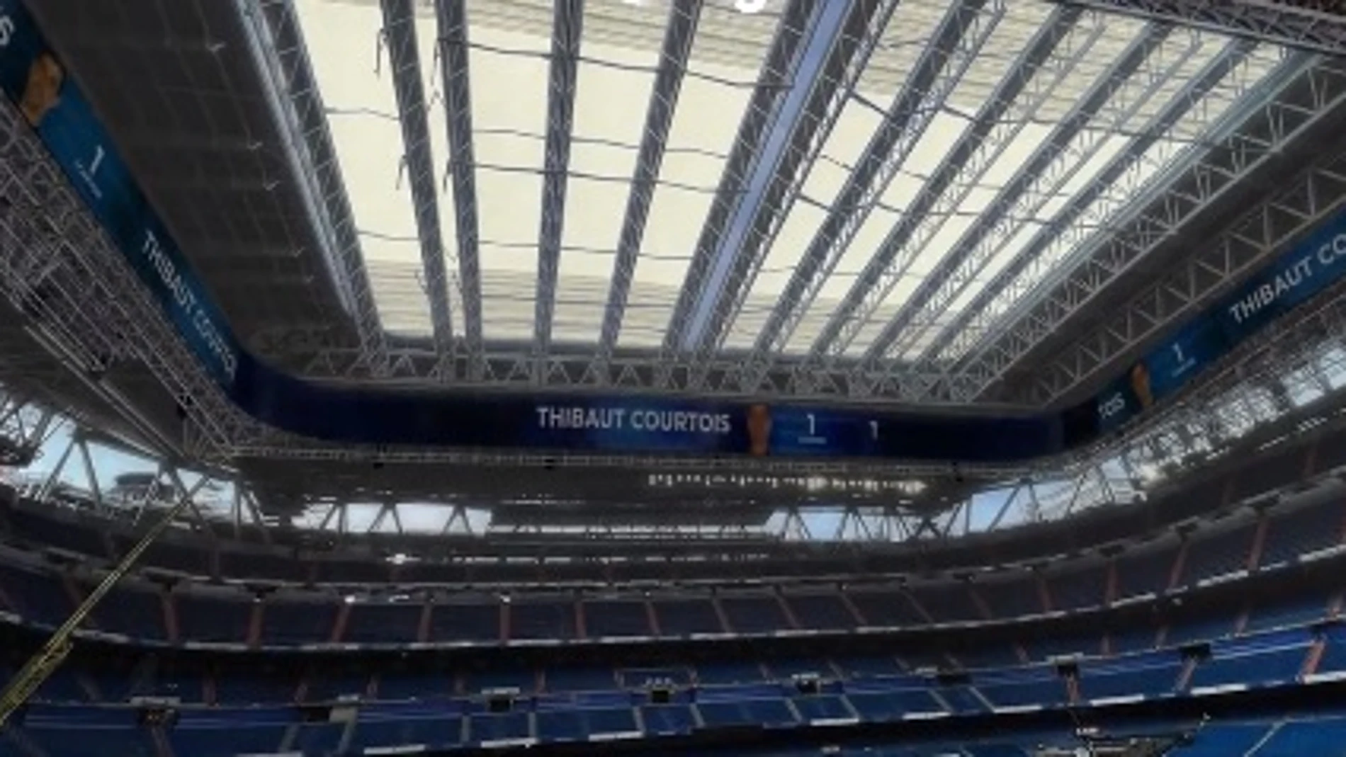 El videomarcador del Santiago Bernabéu