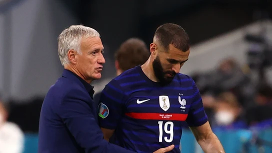 Didier Deschamps, con Benzema Didier Deschamps, con Benzema