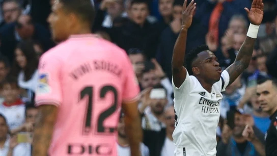 Vinicius celebra un gol con el Real Madrid Vinicius celebra un gol con el Real Madrid