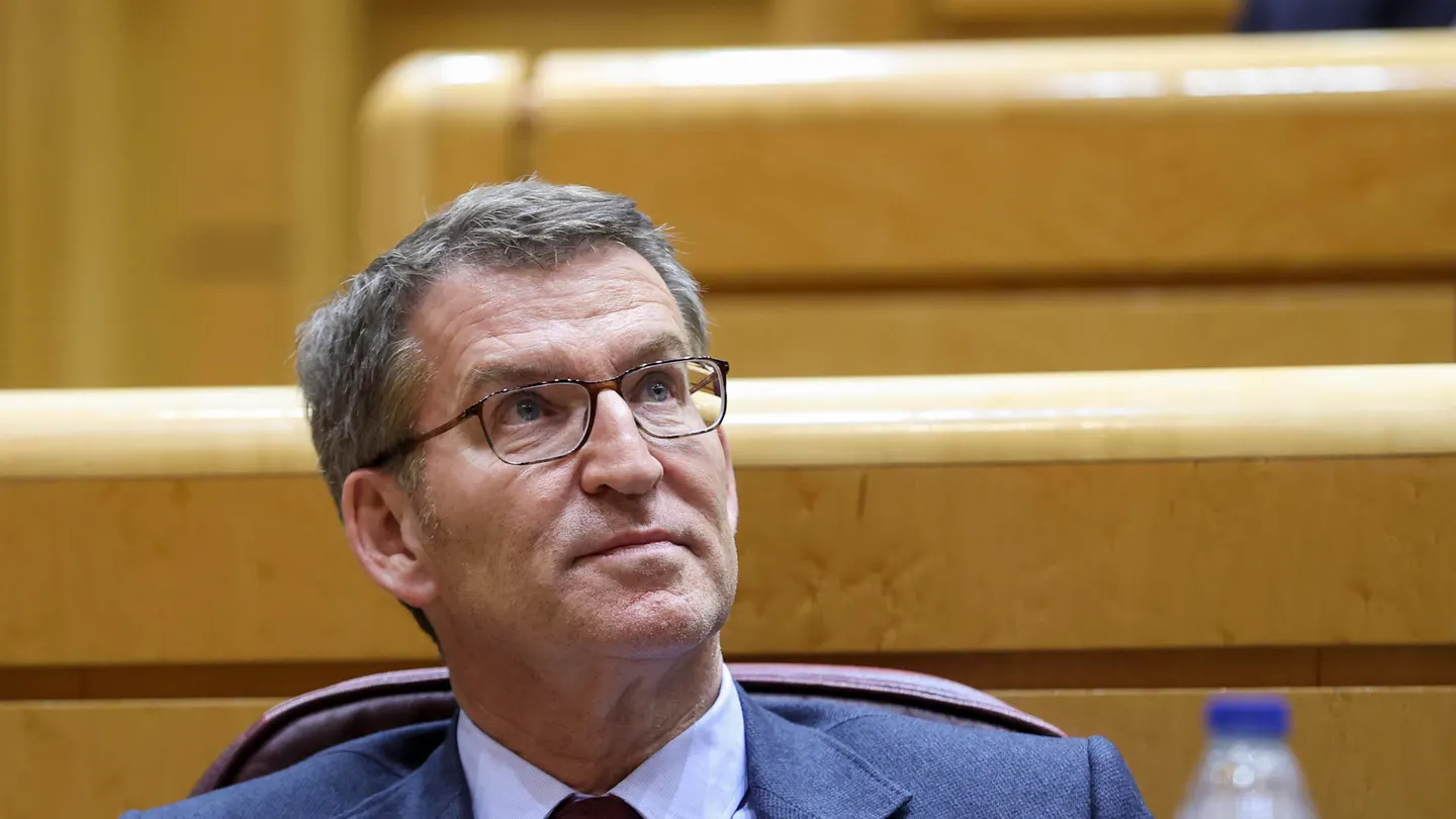 Alberto Núñez Feijóo, durante la sesión de control al Gobierno en el Senado el pasado 7 de marzo Feijoo durante la sesión de control al Gobierno en el pleno del Senado 07/03/2023
