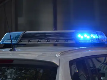 Imagen de archivo de una luz de coche de policía