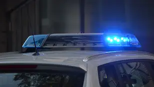 Imagen de archivo de una luz de coche de policía