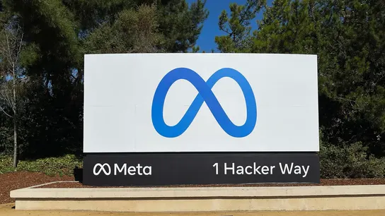 Fotografía de archivo en la que se registró el logo de Meta. Fotografía de archivo en la que se registró el logo de Meta.