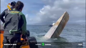 El narcosubmarino hallado en Pontevedra
