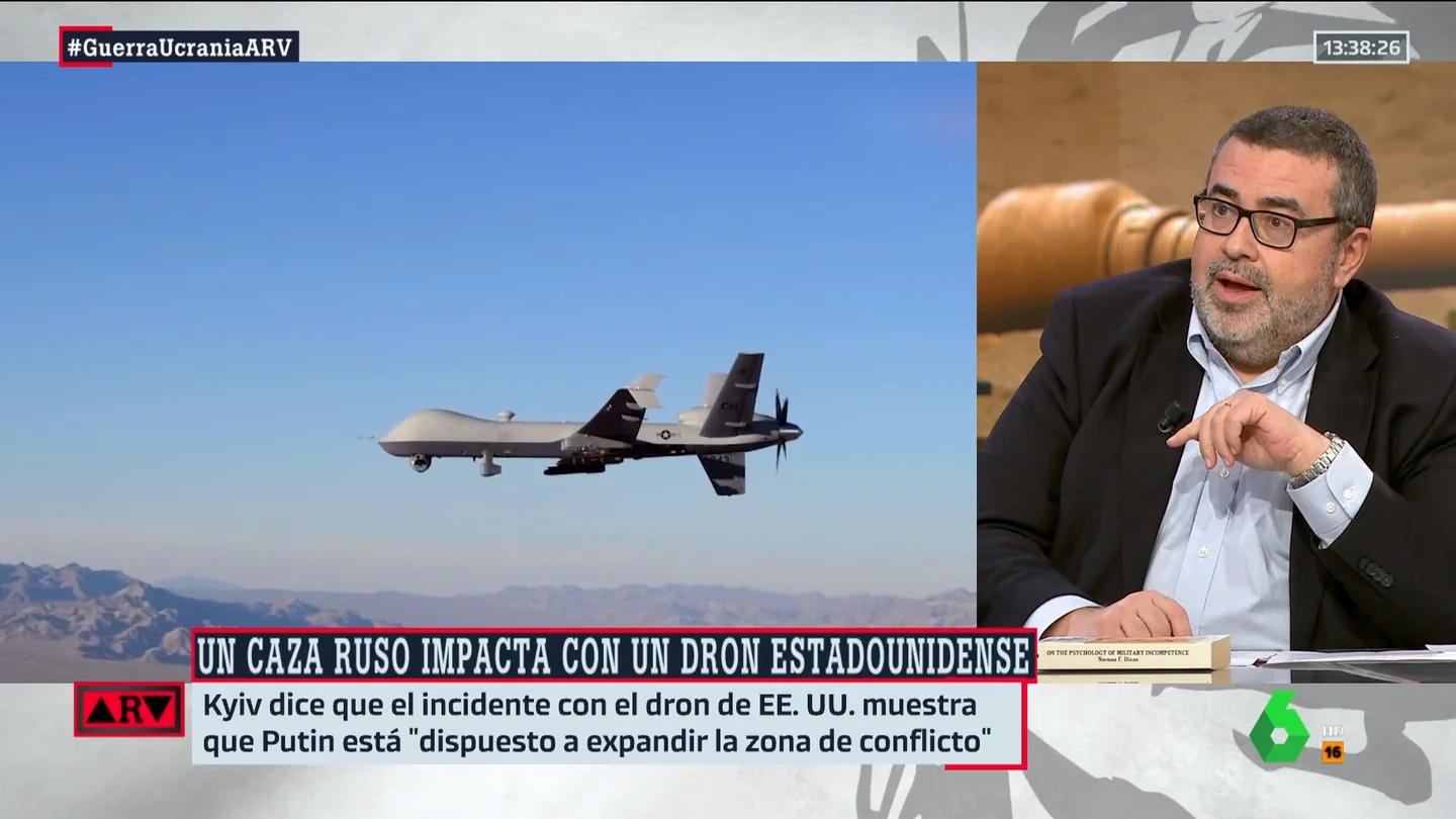 Pedro Rodríguez, sobre el derribo del dron estadounidense: "Es una pataleta que refleja lo mal que le va la guerra" Pedro Rodríguez, sobre el derribo del dron estadounidense: "Es una pataleta que refleja lo mal que le va la guerra"