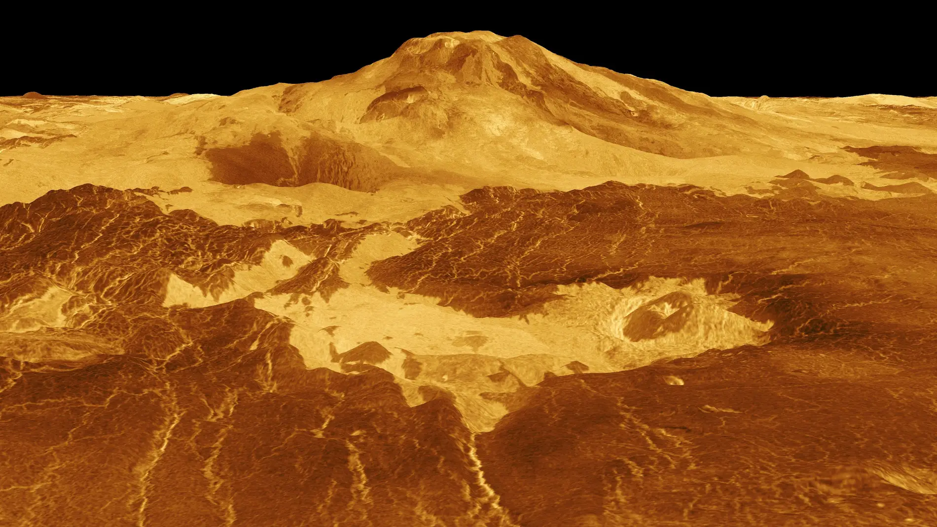 Volcán activo en Venus