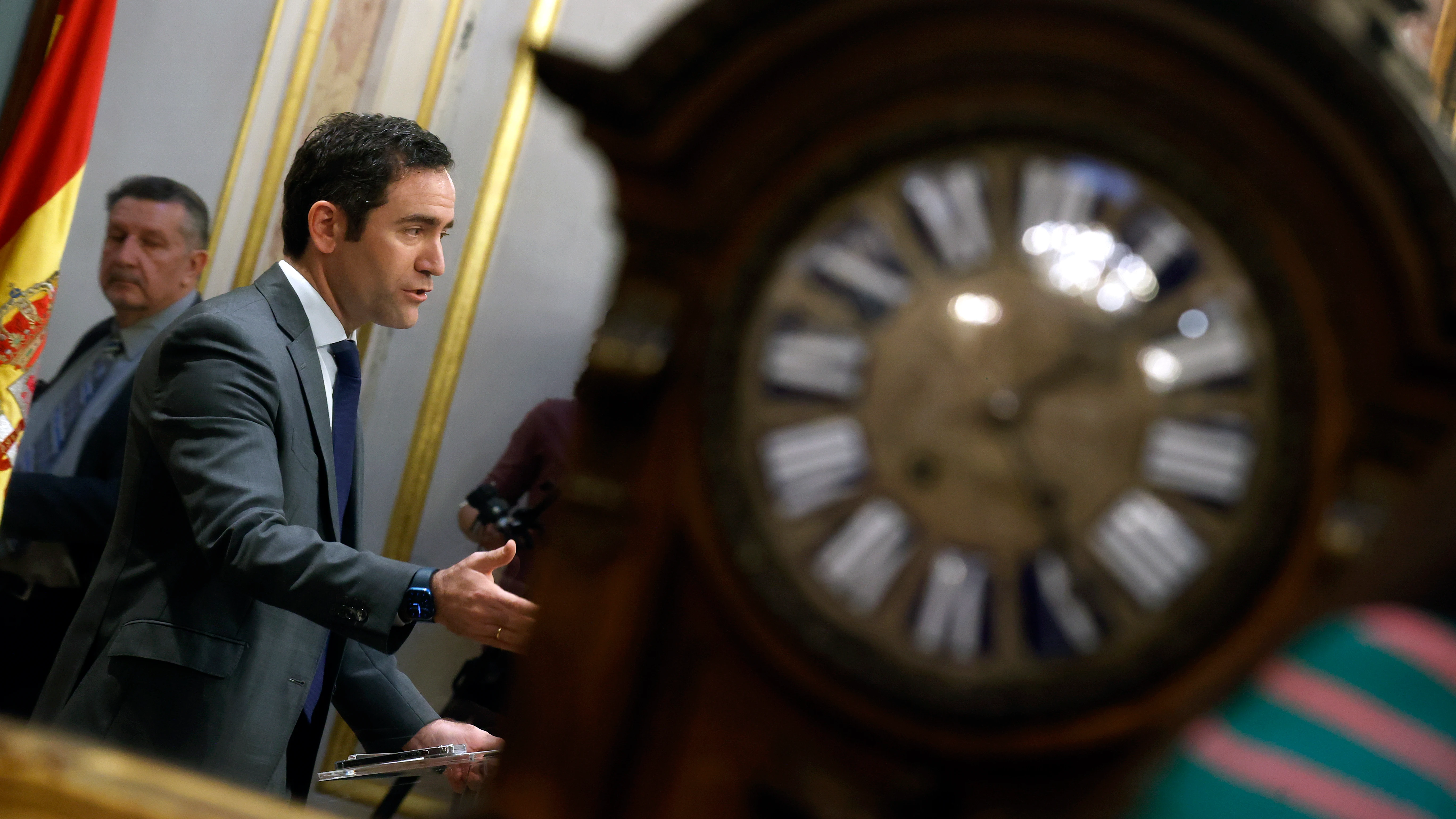Teodoro García Egea, quien hasta febrero de 2022 fue secretario general del PP, ha anunciado este jueves que deja su acta como diputado en el Congreso.