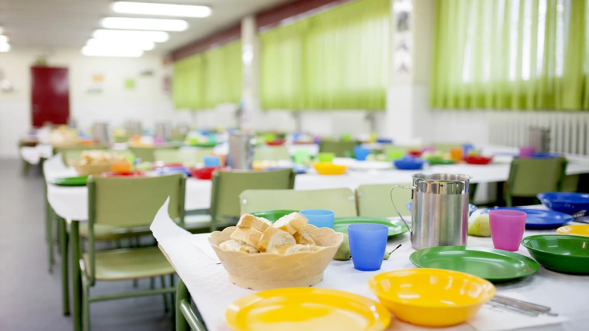 Imagen de archivo de un comedor escolar