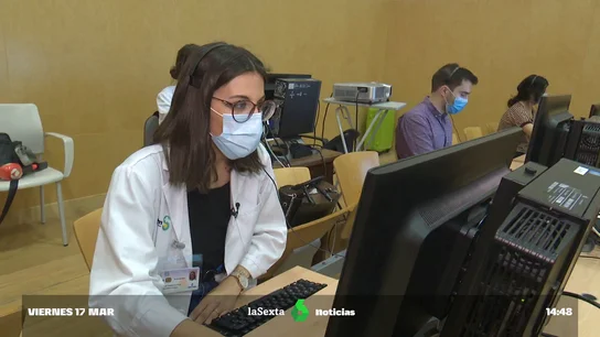 Rastreadores COVID trabajando Rastreadores COVID trabajando