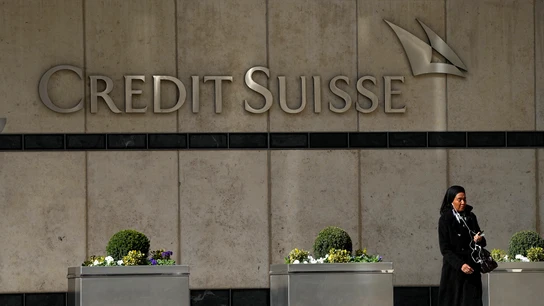 Fachada de una oficina de Credit Suisse Fachada de una oficina de Credit Suisse