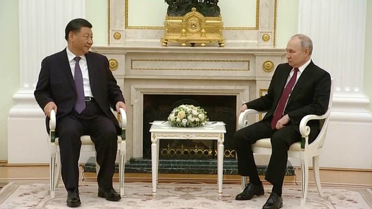 Momento de la reunión entre Xi Jinping y Vladímir Putin Momento de la reunión entre Xi Jinping y Vladímir Putin