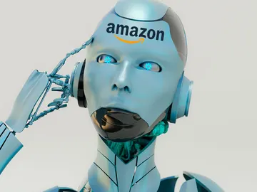 Una IA y el logotipo de Amazon Una IA y el logotipo de Amazon