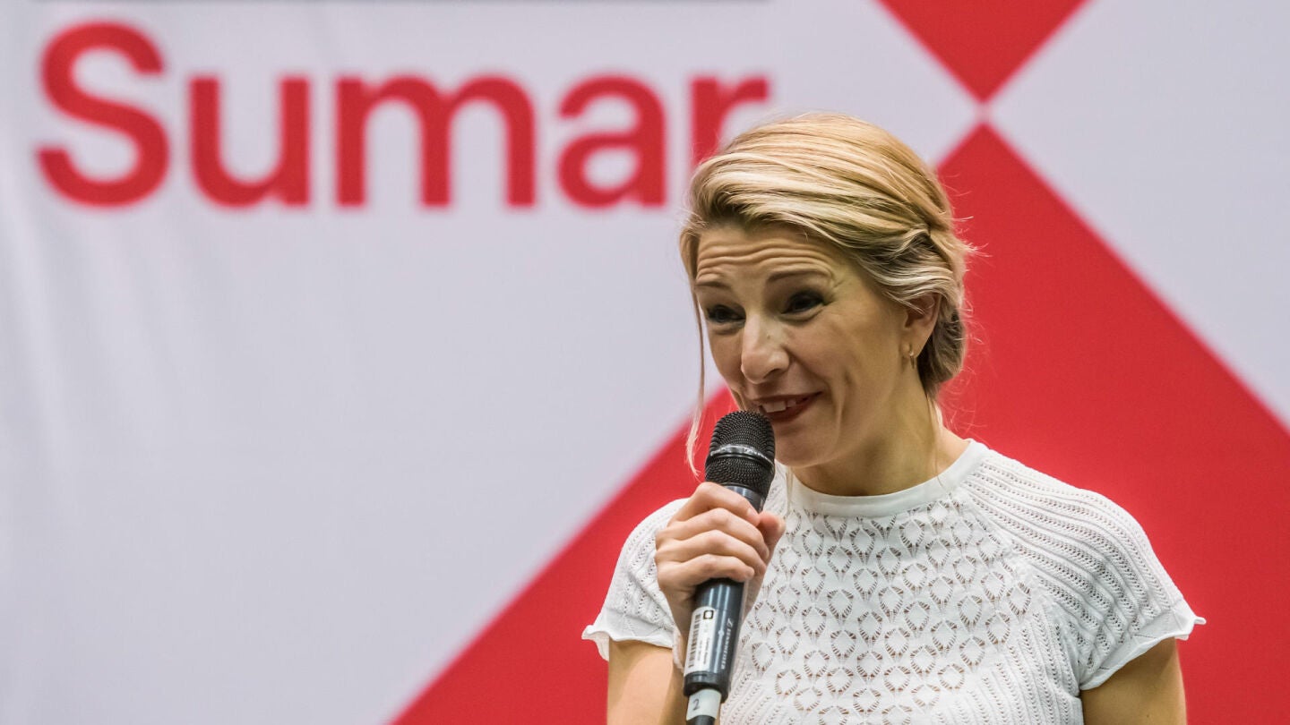 Yolanda D&iacute;az, en un acto de 'Sumar'.