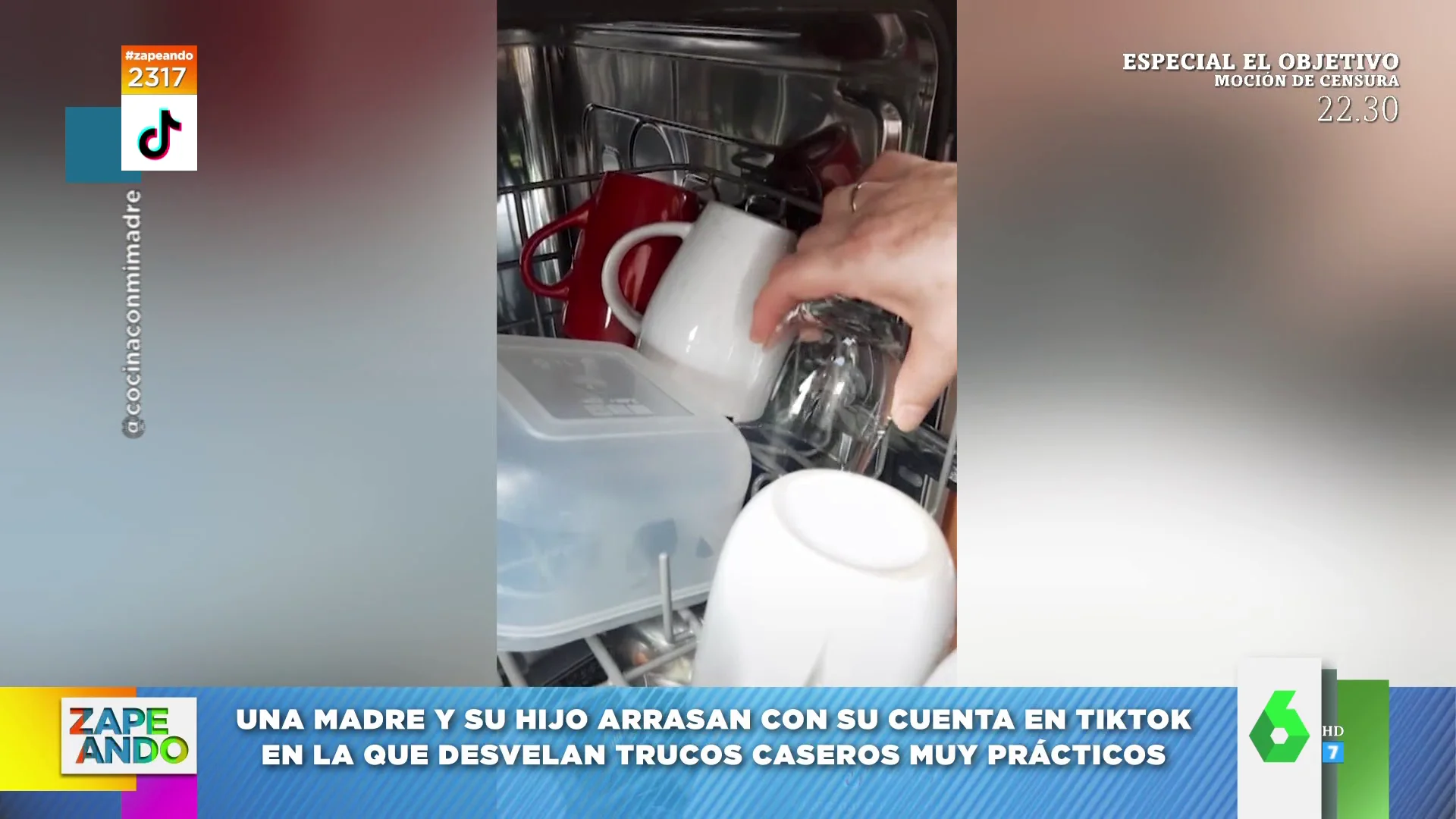 El consejo de una tiktoker para que tu vajilla y tuppers queden secos tras lavarlos en el lavavajillas