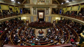 El Congreso de los Diputados durante la moción de censura contra Sánchez, este martes. 