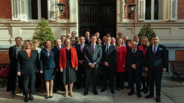 Alberto Núñez Feijóo, durante un encuentro con los embajadores en España de los países miembros de la UE