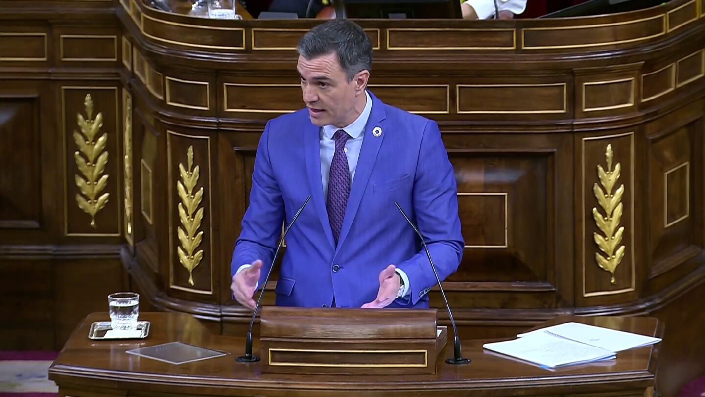 Pedro Sánchez, en la moción de censura