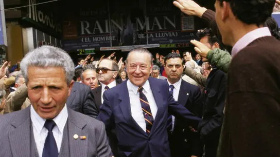 Blas Piñar durante un congreso de Fuerza Nueva.  Blas Piñar durante un congreso de Fuerza Nueva.