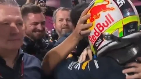 Así fue el tenso momento entre el padre de Verstappen y Sergio Pérez