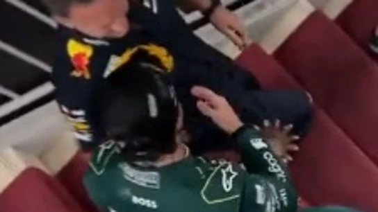 Saludo entre Fernando Alonso y Christian horner Saludo entre Fernando Alonso y Christian horner