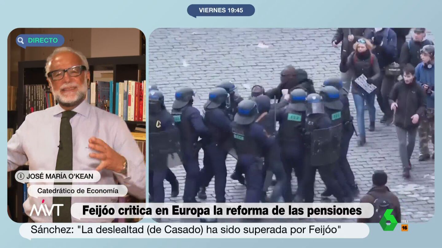 mvt: o'kean: No tiene l&oacute;gica que los franceses quieran seguir jubil&aacute;ndose a los 62