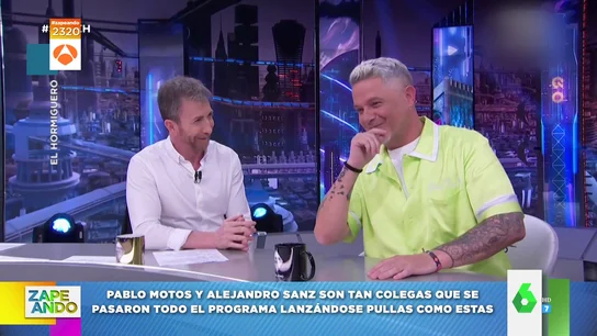La lluvia de pullas entre Alejandro Sanz y Pablo Motos en El Hormiguero La lluvia de pullas entre Alejandro Sanz y Pablo Motos en El Hormiguero