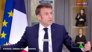Emmanuel Macron en una entrevista