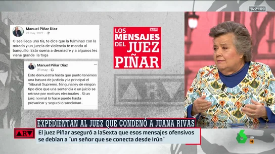 Cristina Almeida, tras el expediente al juez Piñar: "Se ensañó con Juana Rivas" Cristina Almeida, tras el expediente al juez Piñar: "Se ensañó con Juana Rivas"