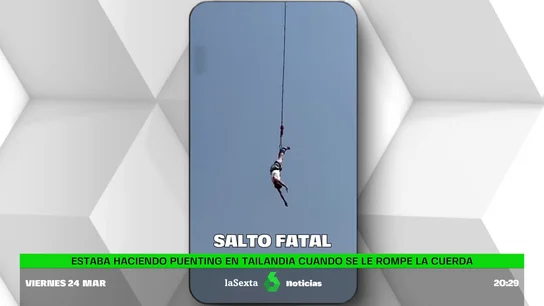 El fatal final de un hombre haciendo puenting El fatal final de un hombre haciendo puenting