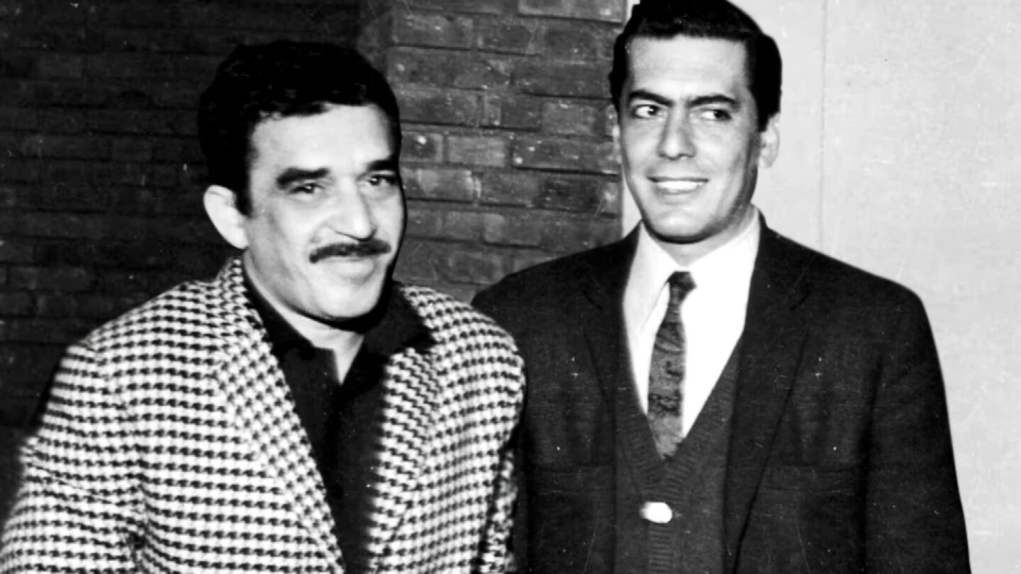 Gabriel Garc&iacute;a M&aacute;rquez y Mario Vargas Llosa, en Lima, en 1967