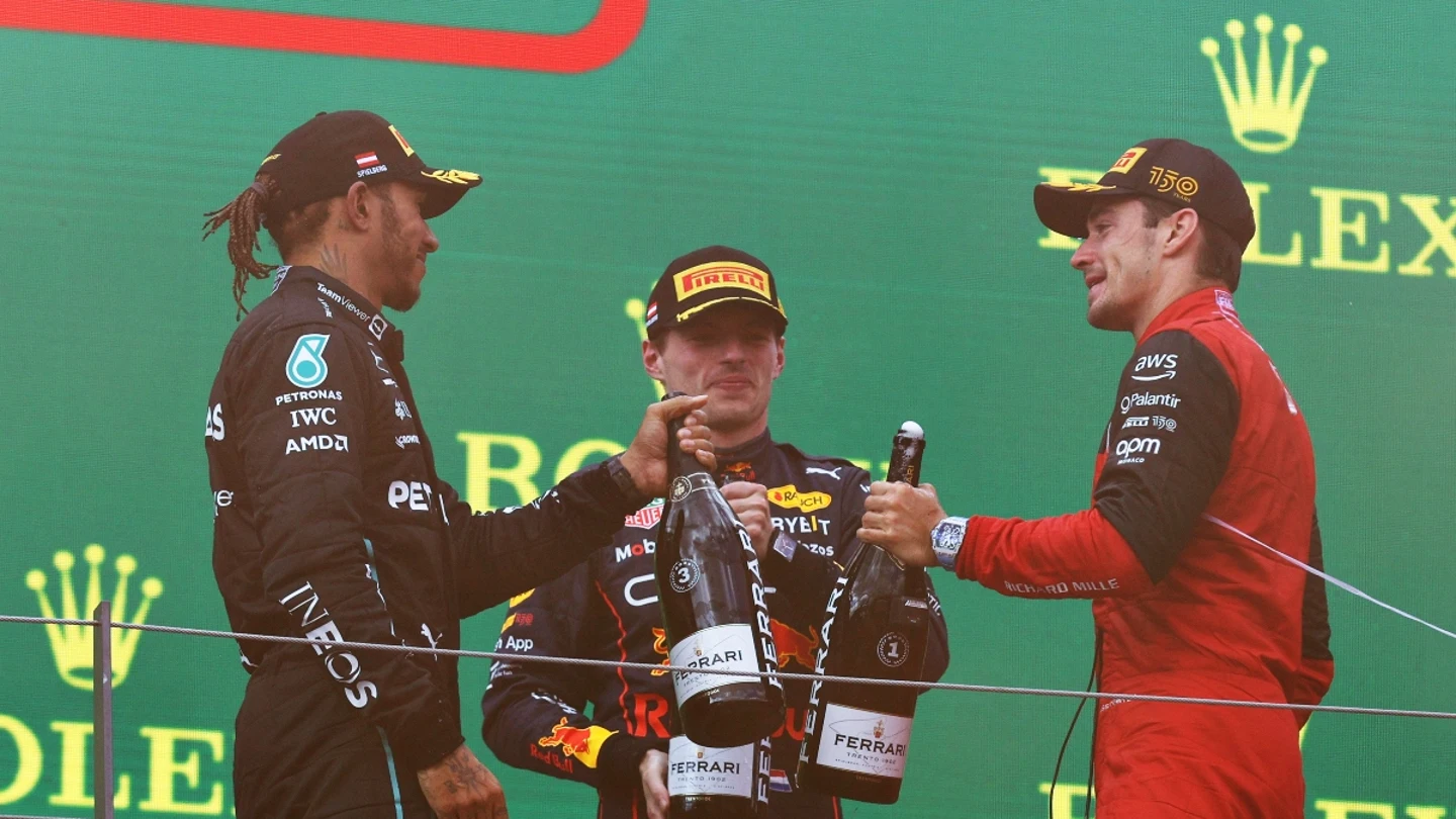 Hamilton, Verstappen y Leclerc Hamilton, Verstappen y Leclerc
