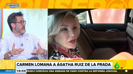 Carmen Lomana, sobre Ágatha Ruíz de la Prada: "Me parece patética la colores" Carmen Lomana, sobre Ágatha Ruíz de la Prada: "Me parece patética la colores"