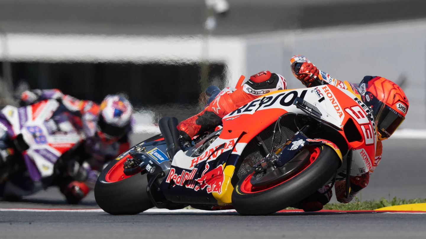 Marc Márquez, en la carrera al sprint del Gran Premio de Portugal. Marc Márquez, en la carrera al sprint del Gran Premio de Portugal.