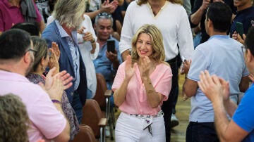 La vicepresidenta del Gobierno y ministra de Trabajo, Yolanda Díaz, en un acto de Sumar en Las Palmas de Gran Canaria.