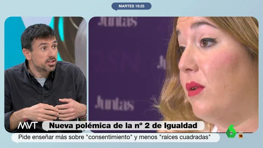 "No se puede ser más 'cuñao'": la reacción de Ramón Espinar ante las palabras de Rodríguez Pam sobre las raíces cuadradas "No se puede ser más 'cuñao'": la reacción de Ramón Espinar ante las palabras de Rodríguez Pam sobre las raíces cuadradas