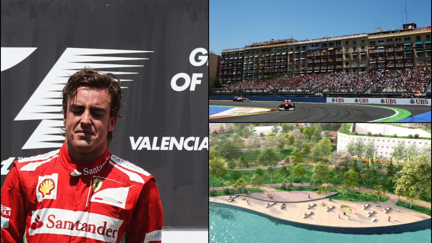 Fernando Alonso ganando en 2012 en el circuito de Valencia Fernando Alonso ganando en 2012 en el circuito de Valencia