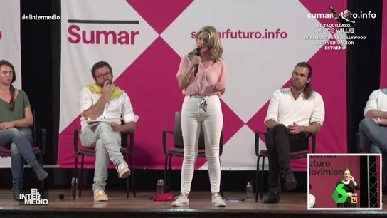 Vídeo manipulado - Yolanda Díaz pone a hacer ejercicio a los asistentes a un acto de Sumar Vídeo manipulado - Yolanda Díaz pone a hacer ejercicio a los asistentes a un acto de Sumar