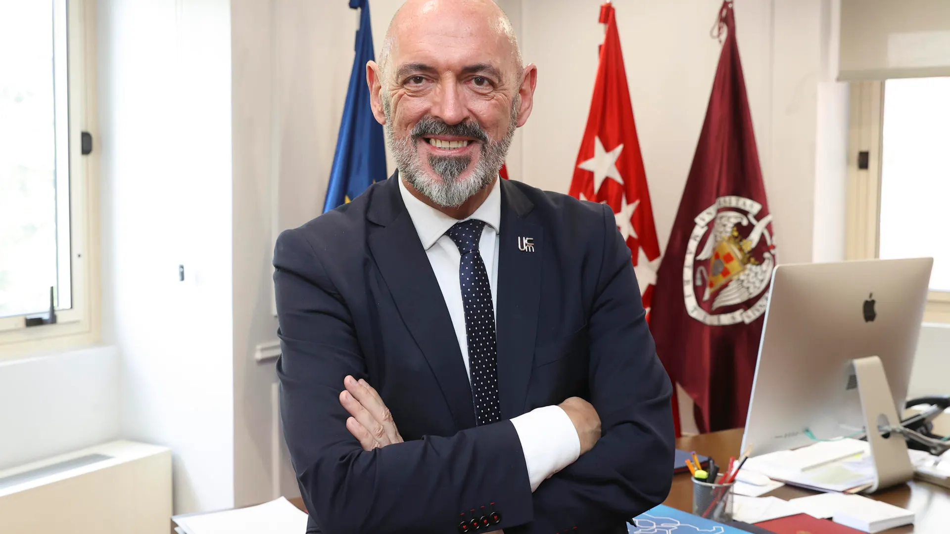 Fotografía de archivo del actual rector de la Complutense, Joaquín Goyache.