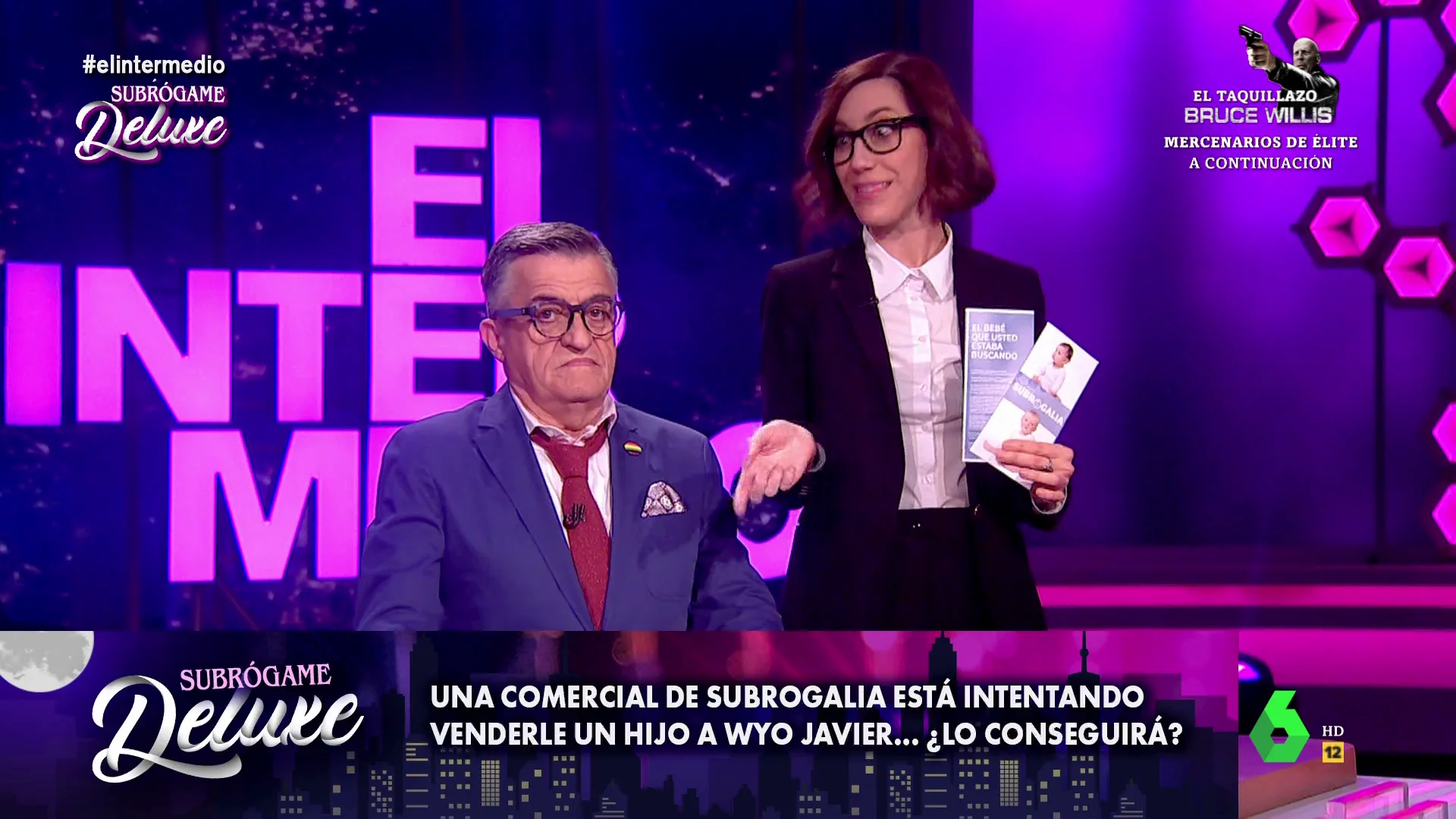 Cristina Gallego irrumpe en pleno debate de 'Subrógame Deluxe' sobre la hija de Ana Obregón que ha tenido a través de un vientre de alquiler e intenta 'vender' su propio servicio a Wyoming: "Es el perfil ideal, rico y famoso", comenta en este vídeo.