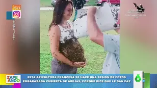 Vídeo viral de una embarazada posando con abejas en la tripa
