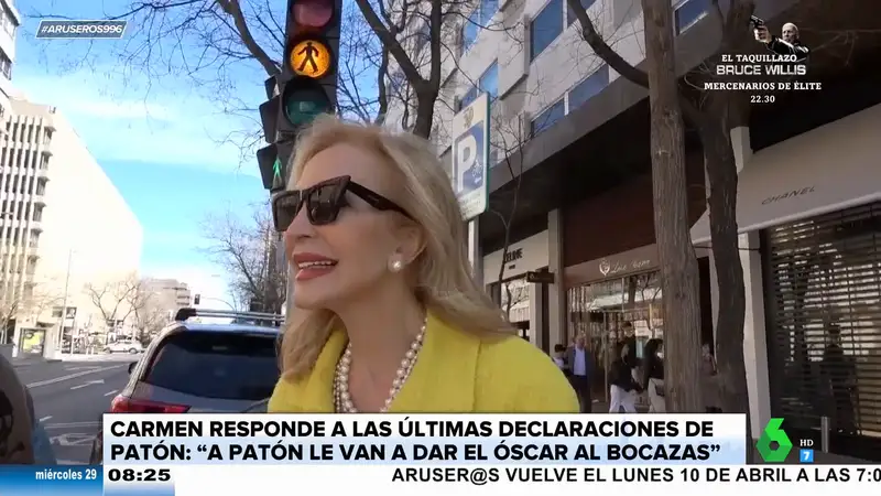 Carmen Lomana responde rotunda al novio de Ágatha Ruíz de la Prada: "Tiene unas ganas de cámara..."