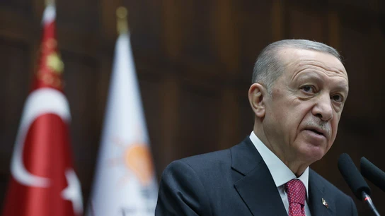 El presidente turco Recep Tayyip Erdogan, en el Parlamento El presidente turco Recep Tayyip Erdogan, en el Parlamento