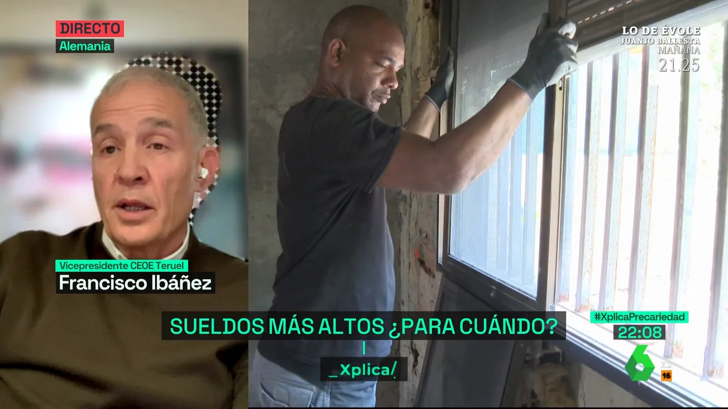 El vicepresidente de la CEOE en Teruel, rotundo: "Por supuesto que tienen que subir los salarios de los trabajadores" Francisco Ibáñez, vicepresidente de la patronal en Teruel, está de acuerdo en que "los salarios de los trabajadores tienen que subir", si bien apunta que la subida del SMI en los últimos años ha "lastrado" el incremento del resto de salarios.